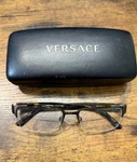 Vintage Versace Green Tortoise Half Rim Glasses Italy Mod 1184 1320 53018 140. Fixed Price $89.50.