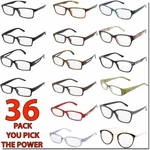 Womens Reading Glasses 36 Pc Box Pictured Readers Wholesale Bulk Lot. Fixed Price $38.95.