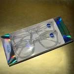 Pack : Blue Light Blocking Reading Glasses, +2.50 Strength Round Clear. Fixed Price $18.98.
