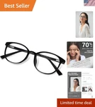 Lightweight TR90 Round Blue Glasses - Anti Eyestrain & Uv Protection. Fixed Price $23.99.