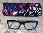 Vera Bradley African Violet Eyeglasses Frames Only With Case Purple Floral. Fixed Price $28.49.