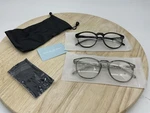 Iboann Blue Light Blocking Glasses Women 51-20-140 Round Pack Black Grey. Fixed Price $11.04.