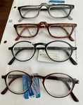 New Reading Glasses Style Fs R103 (cateye), R387SH (round) +5.50, +5.00. Fixed Price $15.00.