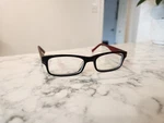 Converse Eyeglasses K011 Black Red Plastic 47-16-135 Frames Only. Fixed Price $39.95.