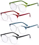Eyekepper Stylish Women Reading Glasses 4 Pack Oversized Readers Large Round. Fixed Price $19.99.