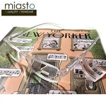 Miasto Top Rimless Rectangle Half Reader Reading GLASSES+2.00 Large Clear Frames. Fixed Price $19.95.