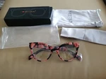 Meetsun Blue Light Blocking Glasses Women Cat's Eyes T1 Flower-transparent Lens. Fixed Price $15.00.