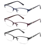 Crgatv 3-PACK Blue Light Blocking Reading Glasses Women Metal Half Frame Compute. Fixed Price $41.92.