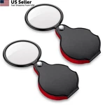 2PCS Pocket Magnifying Glass 1.96" Mini Folding Magnifier With Protective Case. Fixed Price $8.88.