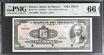 M4628S Banco De Mexico 100 Pesos Specimen 1935 P31S Pmg Gem Unc 66 Epq. Fixed Price $650.00.