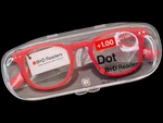 B+d Dot Readers +1.00 Red Reading Glasses Rubberized Compact Folding With Case. Fixed Price $17.99.