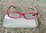 Foster Grant Emmy Pink Reading Glasses Magnification +1.00 With Case. Fixed Price $10.00.