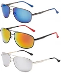 3 Pack Metal Rim Spring Hinge Sports Sunglasses For Women UV400 Lens. Fixed Price $24.99.