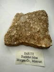 Barite Crystal Old Stock Mineral Specimen Buckshot Morgan Co. Missouri 358G. Fixed Price $45.00.