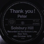 Peter Gabriel: Solsbury Hill Sound For Industry 7" Single 45 Rpm Uk. Fixed Price $10.00.