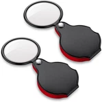 2PK 10X Foldable Magnifying Glass W/ Protective Sheath For Reading Cards Labels. Fixed Price $9.12.