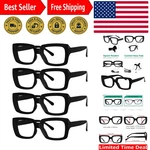 4 Pack Oversized Square Reading Glasses For Women - Fashionable Black Readers. Fixed Price $34.19.