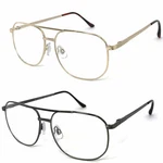 1 Or 2 Pairs Metal Frame Large Pilot Full Lens Reading Glasses Spring Temple. Fixed Price $22.99.