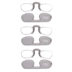 Calabria Noz Nose Pinching Rimless Armless Reading Glasses +1.50 Gray 3 Pack Men. Fixed Price $74.63.