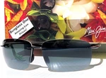 Maui Jim Breakwall Gloss Black Polarized Grey Readers +2.0 Sunglass 422-0220. Fixed Price $188.88.