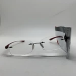 Foster Grant Archie Red + 1.50 Reading Glasses Readers Rimless. Fixed Price $9.95.