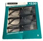 Design Optics Cole Classic Full Rim Rectangular Reading Glasses 3-PACK +2.00. Fixed Price $14.98.