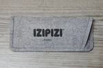 Izipizi Paris Gray Flannel Fabric Reading Eye Glasses Case Pouch Fits All Models. Fixed Price $9.99.