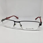 Gianni Po Women's Eyeglasses 57 52-17-135 M.black Red Frames Demo Lenses New. Fixed Price $26.95.