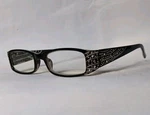 Foster Grant MS0118 +2.00 Reading Glasses Black W-stones. Fixed Price $7.77.