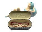 Brighton Raining Hearts Reading Glasses +1.0 Red W/ Case Handmade Euc. Fixed Price $59.95.