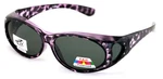 Womens Polarized Fit Over Sunglasses Rhinestone Rectangular Heart 60MM. Fixed Price $14.95.