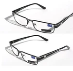 Pablo Zanetti Metal Reading Glasses Slim Rectangle Black White Reader +1.00 Up. Fixed Price $12.95.