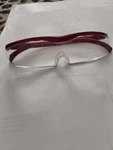 Hazuki Glasses Loupe Compact 1.6 Times Magnifier Clear Lens Red Sparkle Nos. Fixed Price $29.99.
