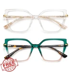 Amomoma Women's Square Blue Light Blocking Reading Glasses Spring Hinge. Fixed Price $34.99.