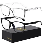 Oilway Blue-light Blocking Glasses Computer 52, A1 Black + Transparent. Fixed Price $16.64.