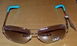 Liz Claiborne Villager Bifocal Sun Readers Silver Metal Frame/blue - +2.5 Nwt!. Fixed Price $24.99.