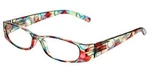 Calabria 759 Designer Reading Glasses & Matching Case Red Crystal Mosaic +1. Fixed Price $16.95.