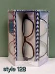 Optique Trifecta Reading Glasses Set, 2 Readers, 1 Blue Light & Cases. Fixed Price $16.99.