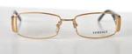 Vintage Versace Eyeglasses - Nos Model 1135B 1253, Black, Gold, Stones. Fixed Price $575.00.