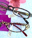 Artminds Pairs Reading Glasses 2.50 - Cat Eye Animal Print & Slender Rosebuds. Fixed Price $18.00.