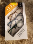 +1.75 Reading Glasses Members Mark 3 Pair. Fixed Price $6.88.