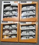 New Design Optics By Foster Grant Dax Plastic Rectangle Reading Glasses 3-PACK. Fixed Price $14.50.
