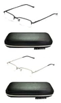 Eye Zoom 2 Pack Compact Rectangular Metal Half Rim Reading Glasses With Case. Fixed Price $15.99.