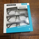 Foster Grant Cole Rectangular Reading Glasses 3-PACK B +1.75 Design Optics Open. Fixed Price $13.59.