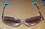 Liz Claiborne Villager Bifocal Sun Readers Silver Metal Frame/blue - +2.0 Nwt!. Fixed Price $24.99.