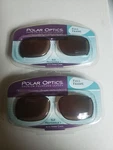 Pairs Solar Shield Optics Polarized Clip On Sunglasses 52 Rec 1 Amber. Fixed Price $23.88.