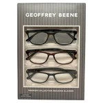 Geoffrey Beene 3 Pack Gift Men's Reading Glasses Gloss Black,grey,tortoise +2.00. Fixed Price $29.95.