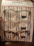 Jones Ny Pair +3.00 Reading Glasses Readers Cat's Eye Frames Grey, Pink, Torto. Fixed Price $19.99.