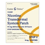 Foster & Thrive Step 2 14 Mg Clear Nicotine Transdermal Patch Stop Smoking Aid. Fixed Price $31.99.