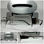 Men's Women Contemporary Reading Eye Glasses Cool Readers Gunmetal Half Frame. Fixed Price $12.08.